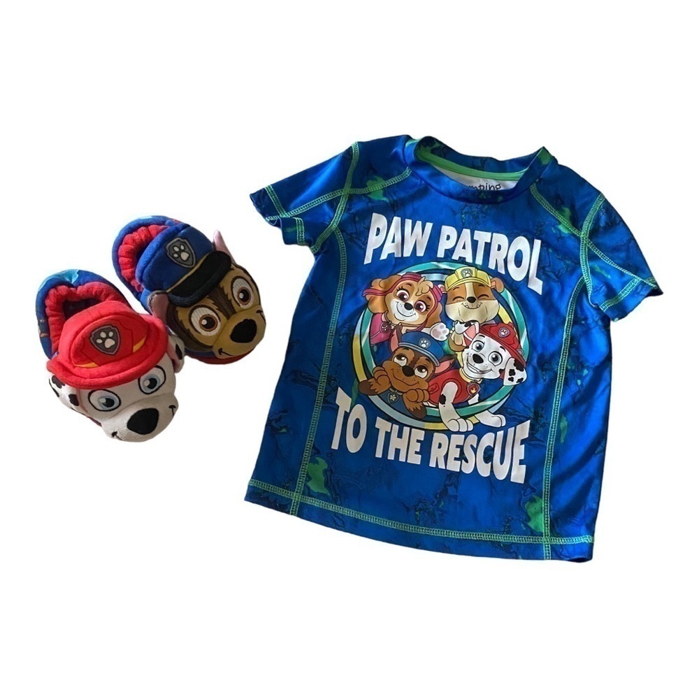 PAW PATROL-ACTIVE PAW PATROL SHIRT & SLIPPERS